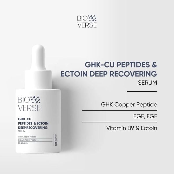 Tinh Chất Tăng Sừng Khỏe Và Phục Hồi Tổn Thương Bioverse GHK-Cu Peptides & Ectoin Deep Recovering Serum