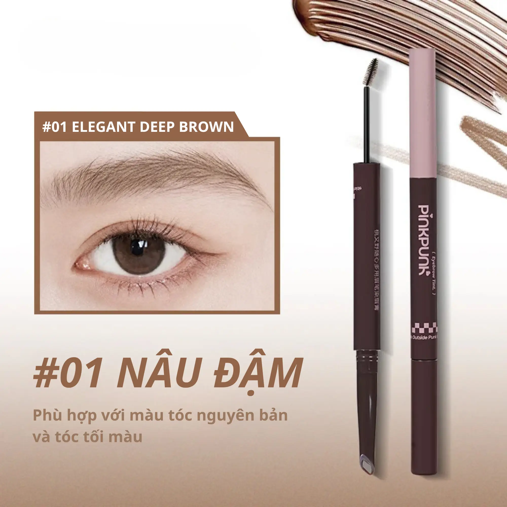 Pinkpunk mascara chân mày 2 đầu