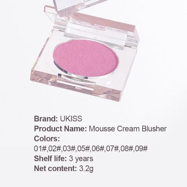 Má Hồng Dạng Kem Ukiss Temp Code Mousse Cream Blush