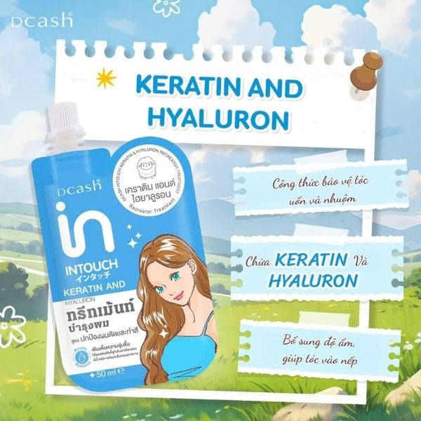 Kem Ủ Tóc Dcash Intouch Keratin & Hyaluron Recreator Treatment