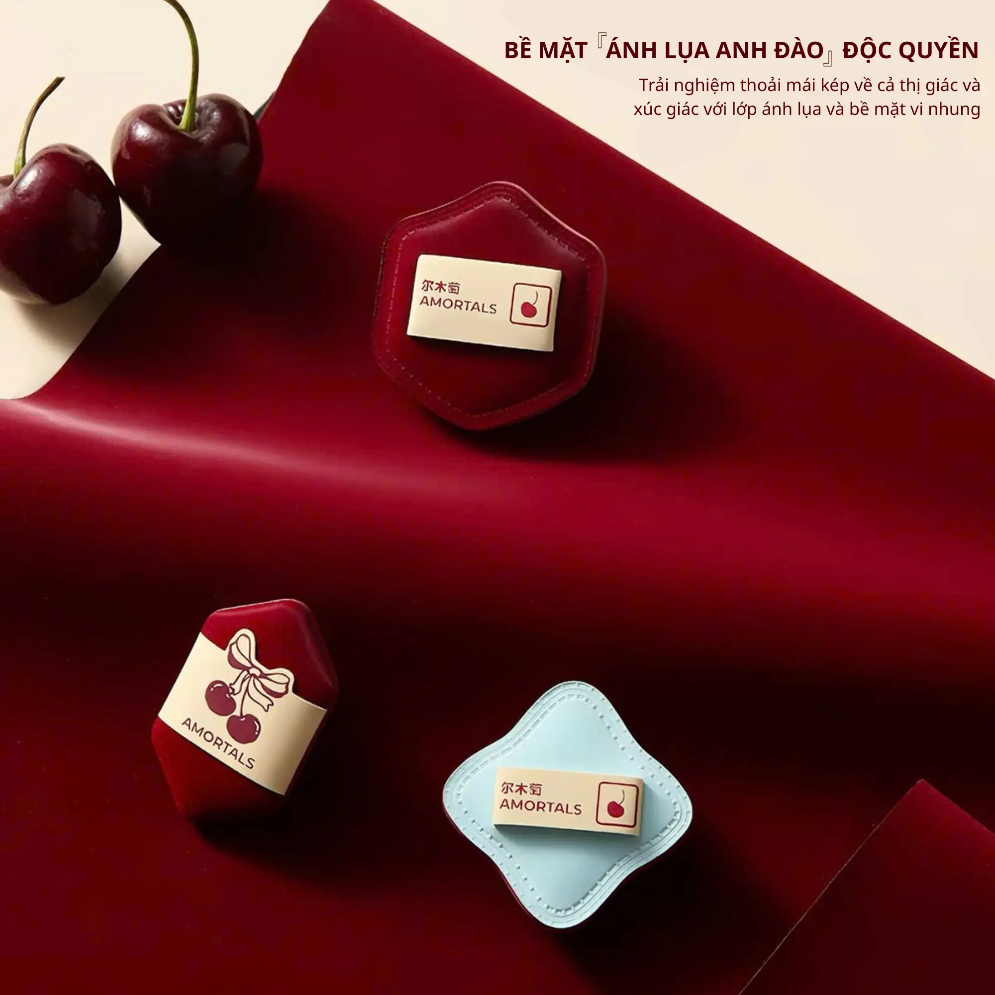 bộ bông mút mini cherry amortals