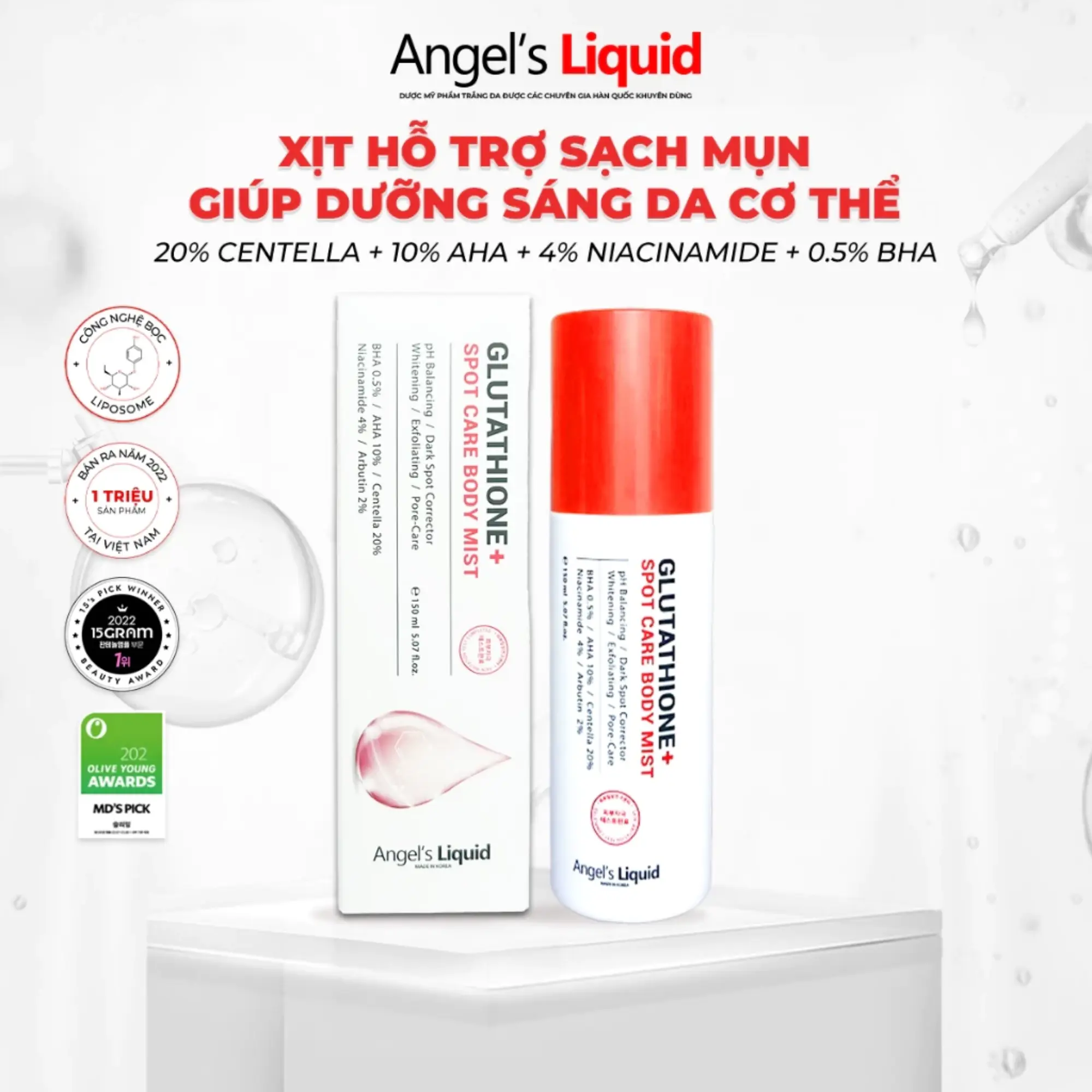 xịt mụn lưng Angel's Liquid