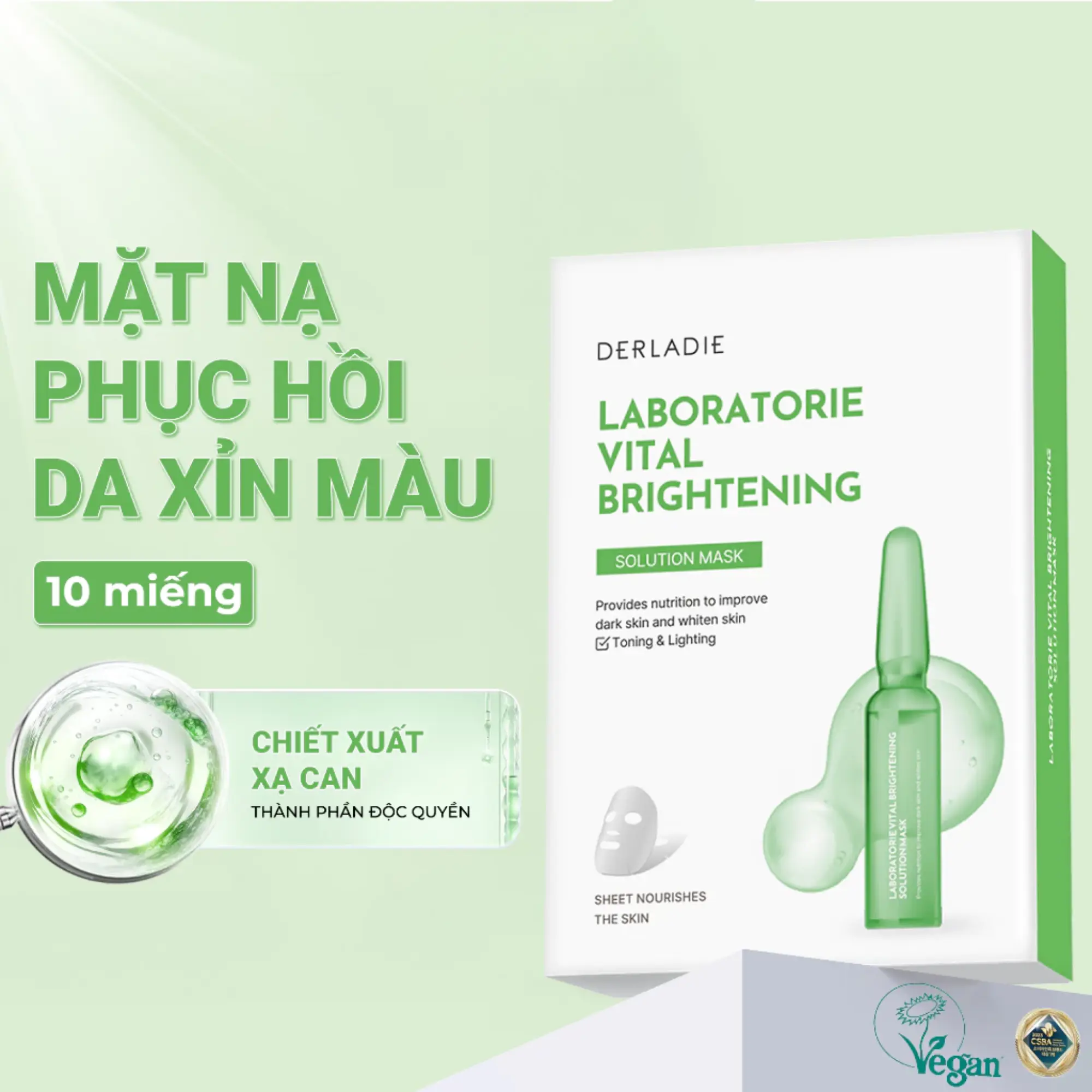 mặt nạ nuôi dưỡng da xỉn màu Derladie