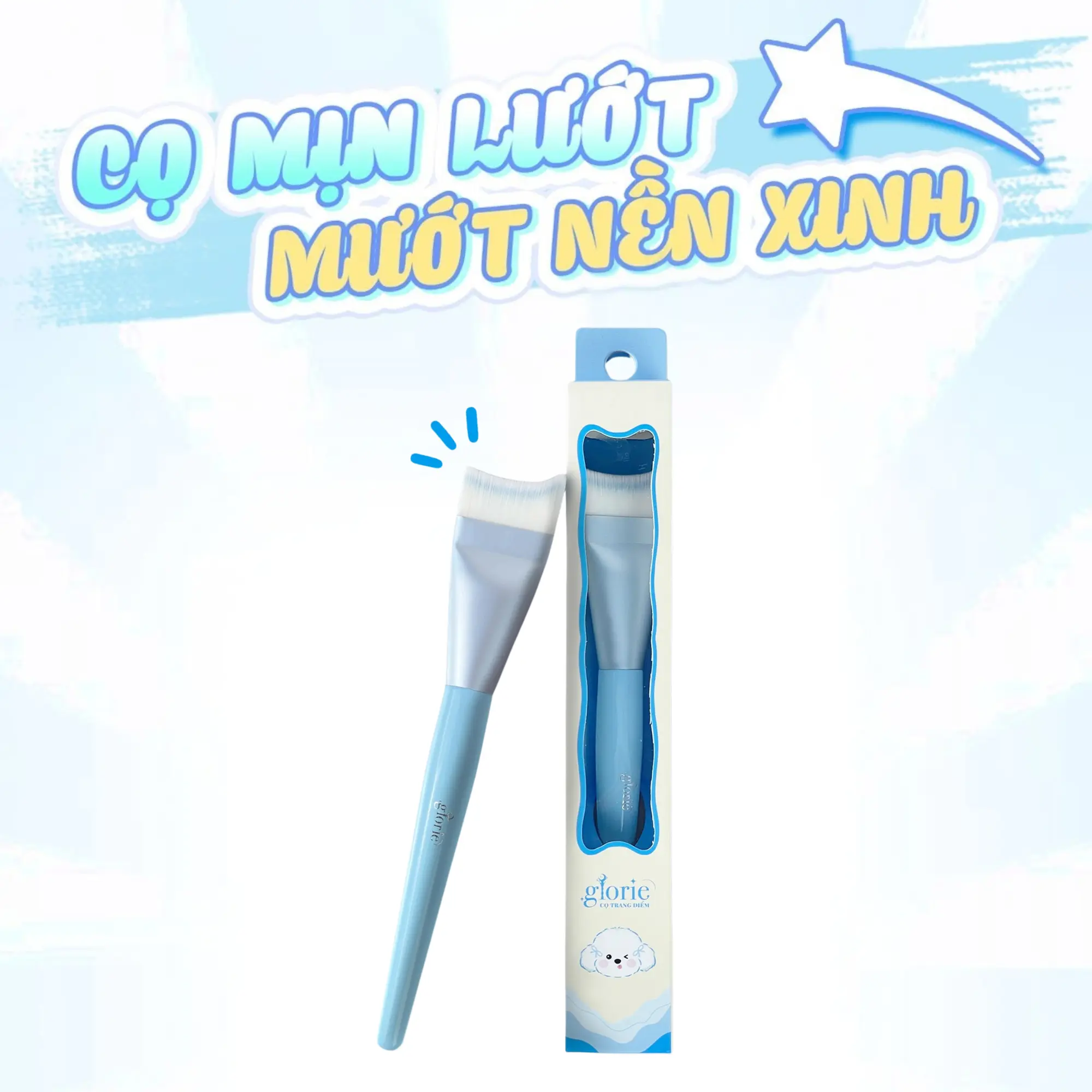 cọ tán nền xanh Glorie