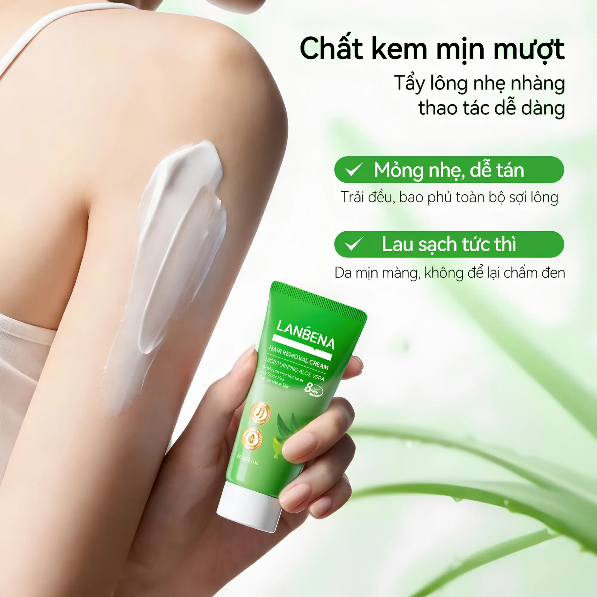 tẩy lông nha đam Lanbena