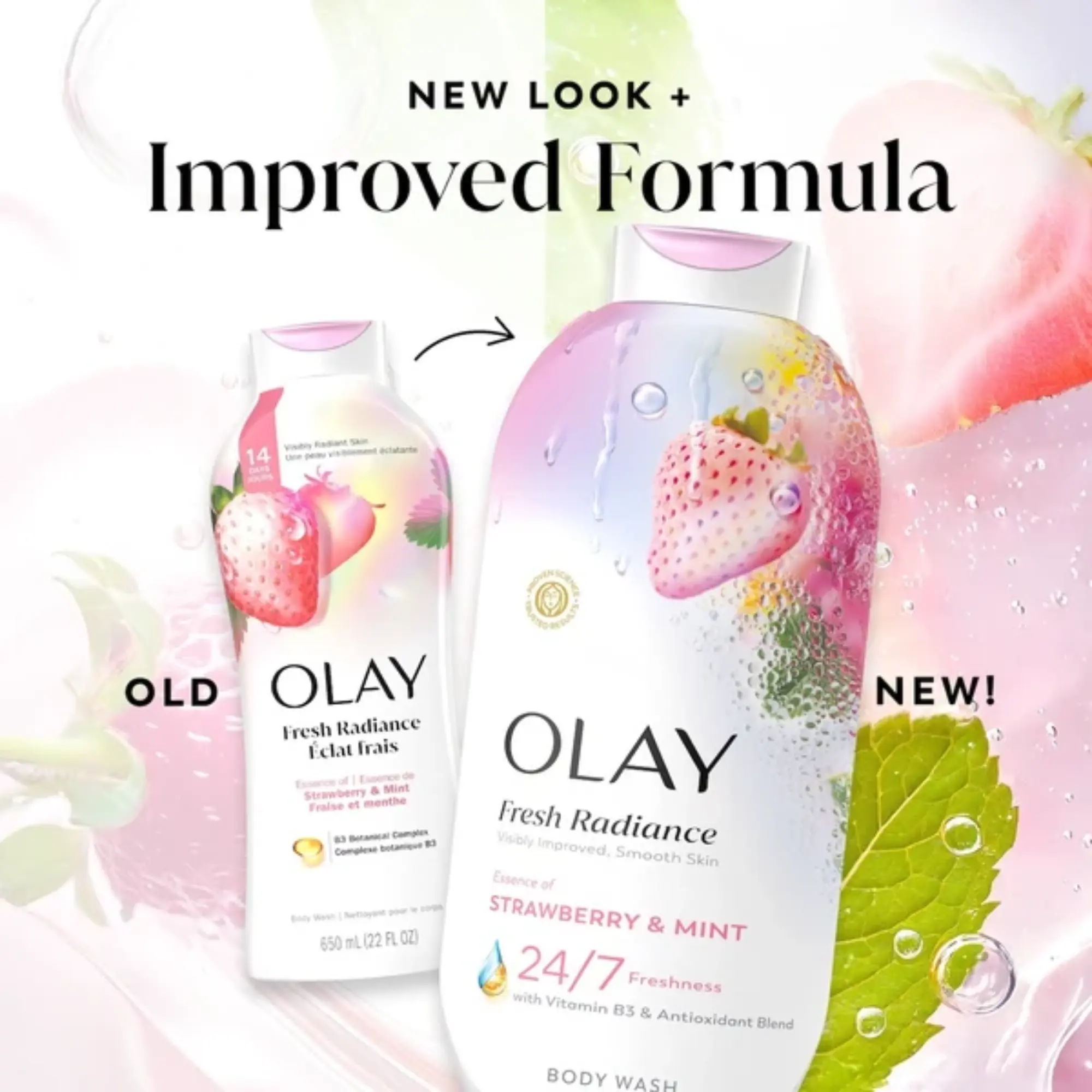 sữa tắ olay hương dâu