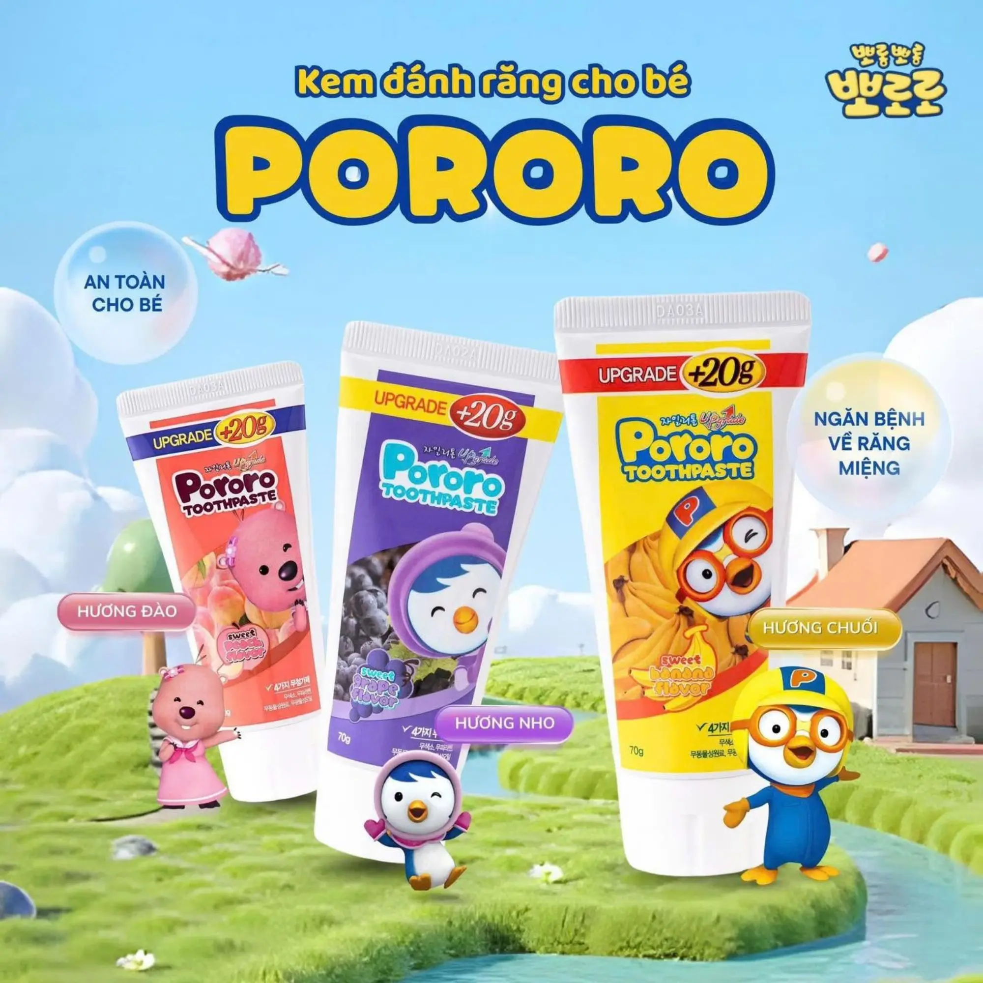 Kem Đánh Răng Cho Bé Pororo