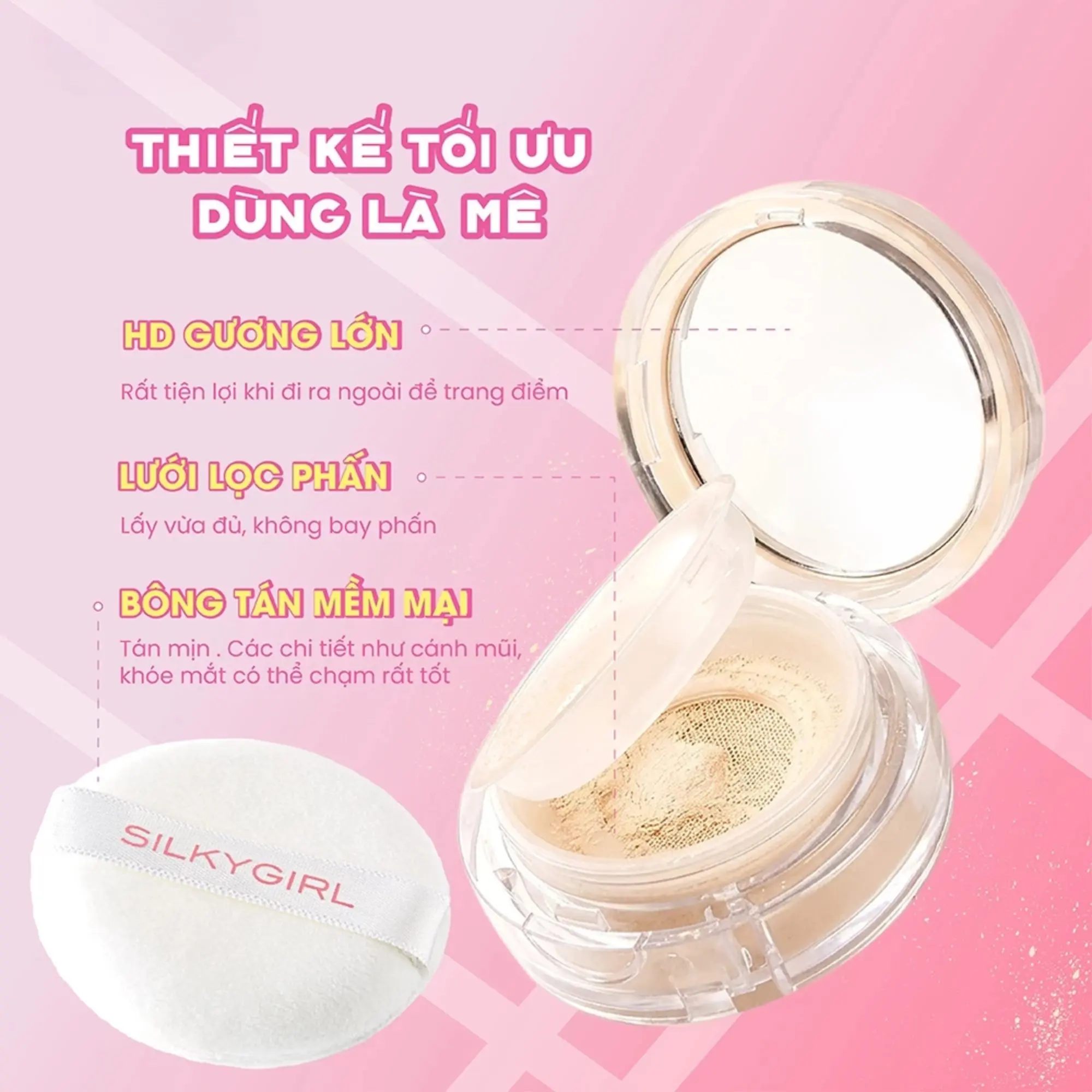 phấn phủ sáp silkygirl