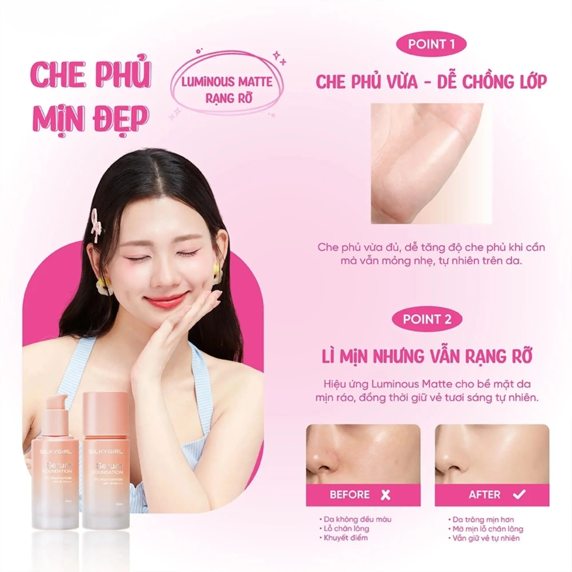 kem nền serum silkygirl