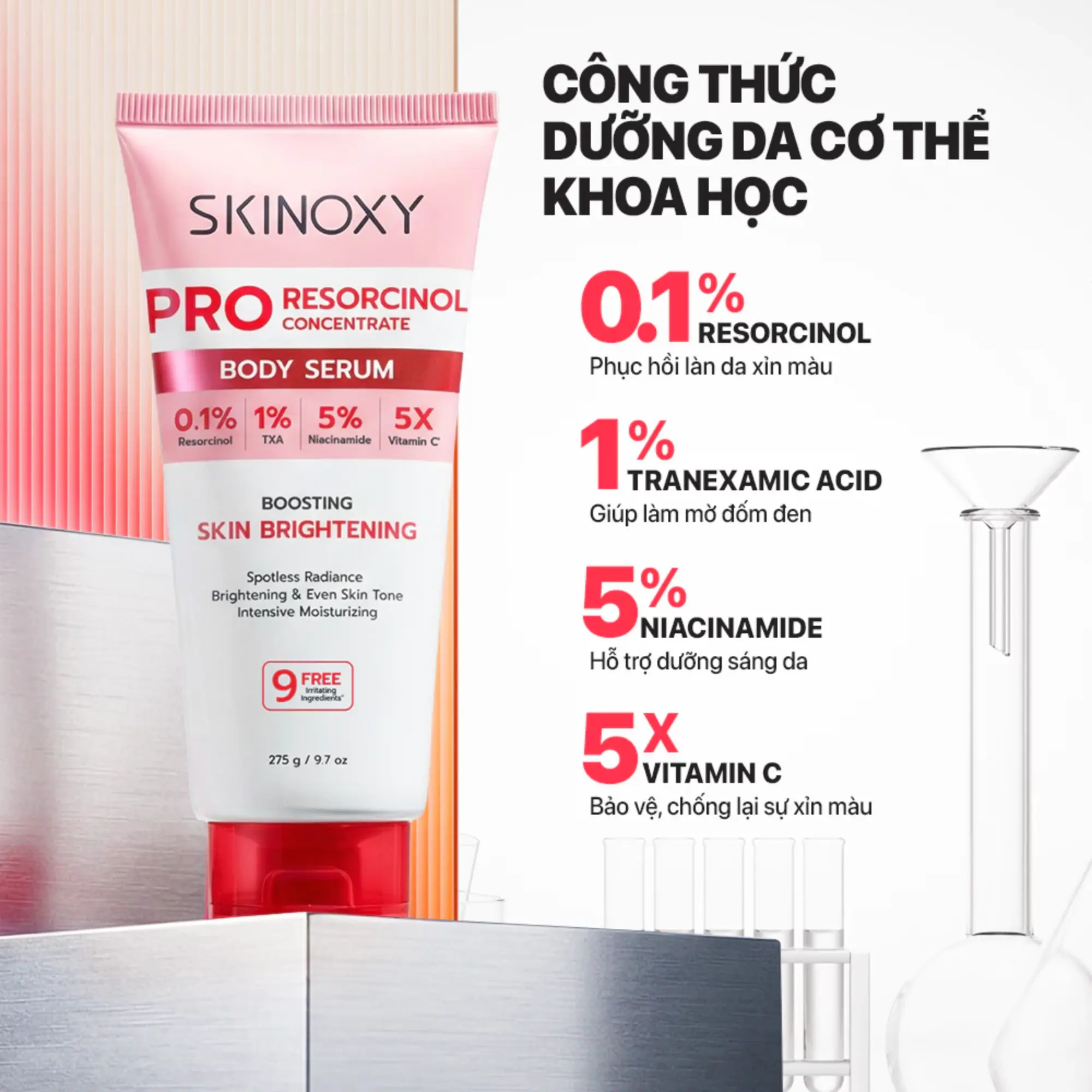 dưỡng thể trắng da skinoxy