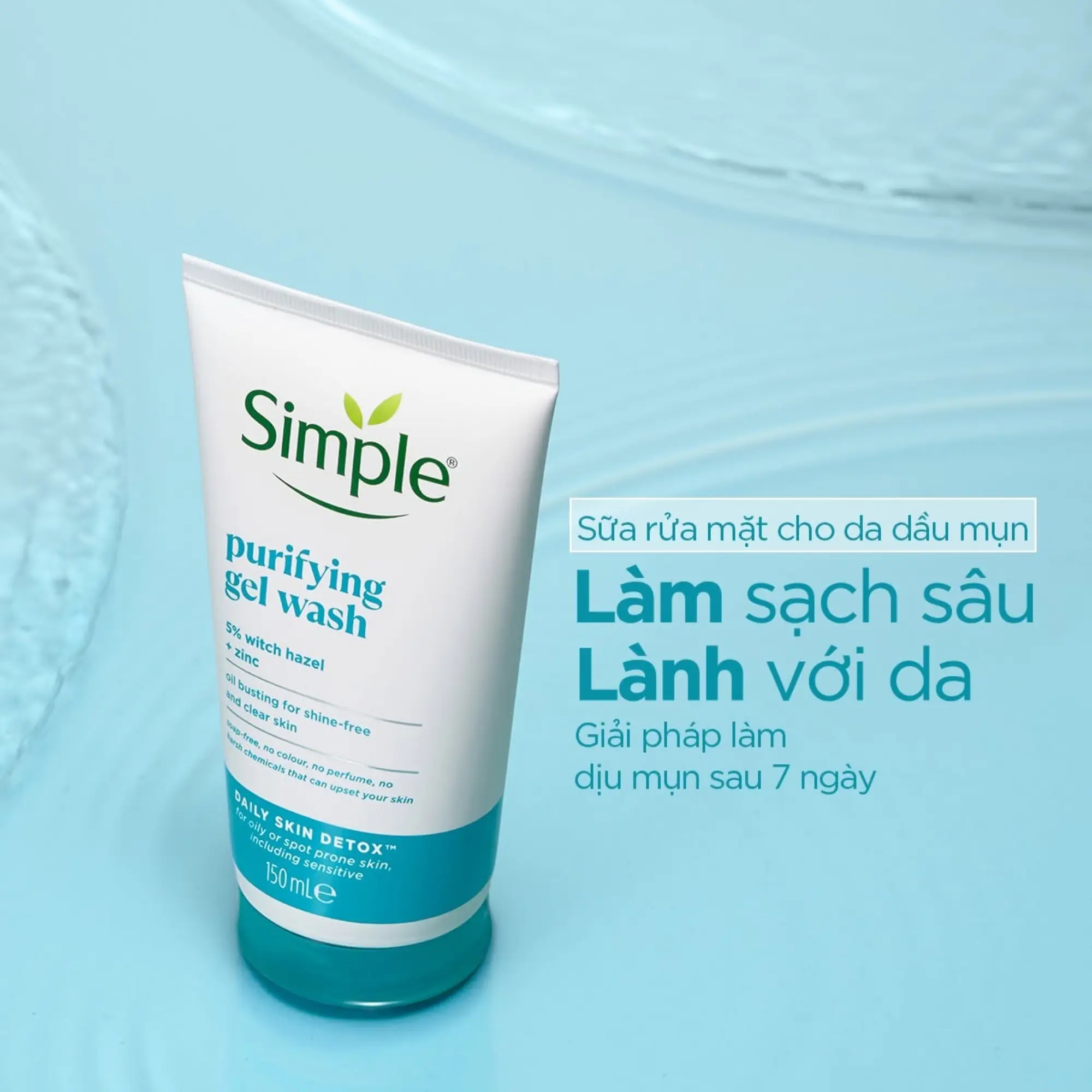 sữa rửa mặt da nhạy cảm simple