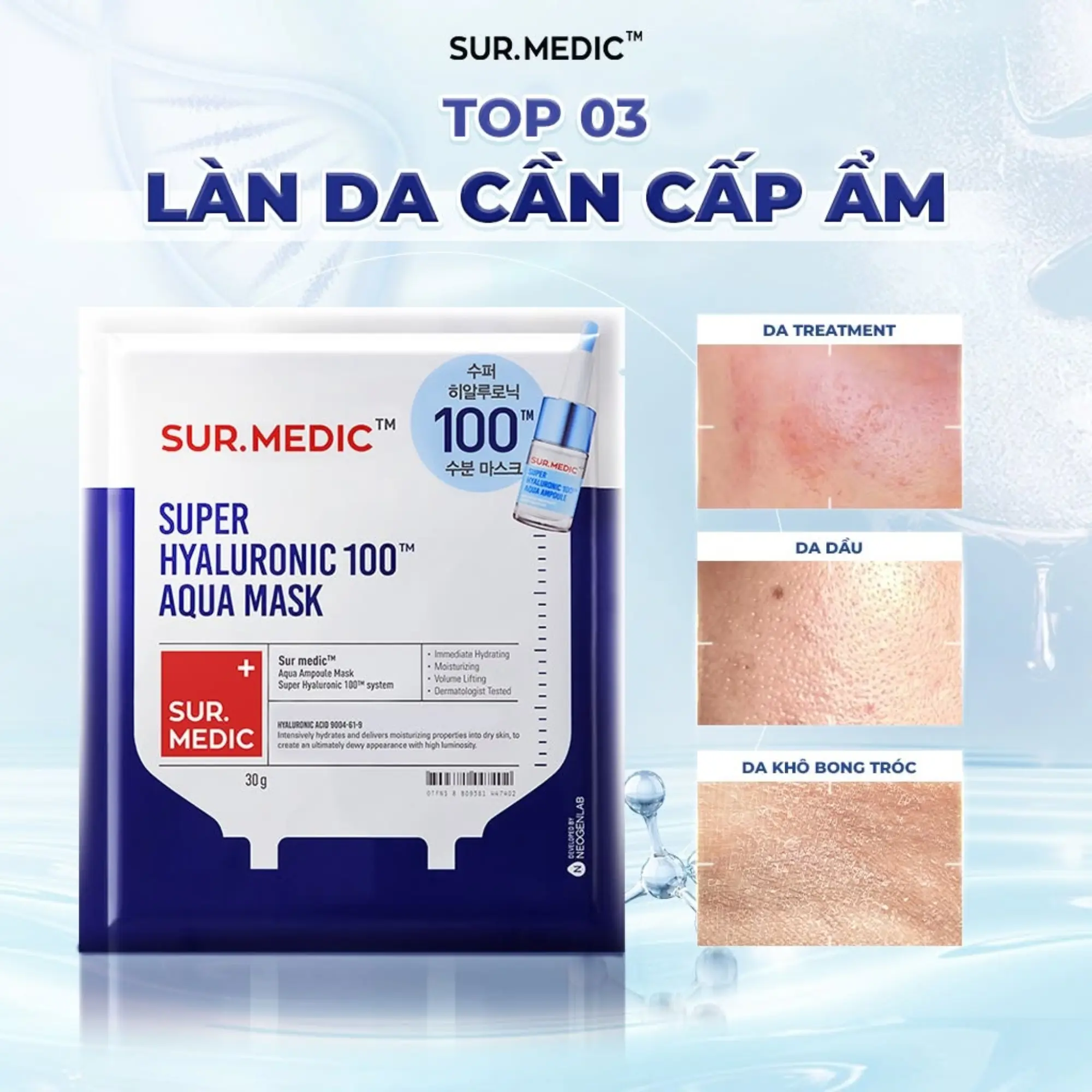 mặt nạ cấp nước Sur.medic