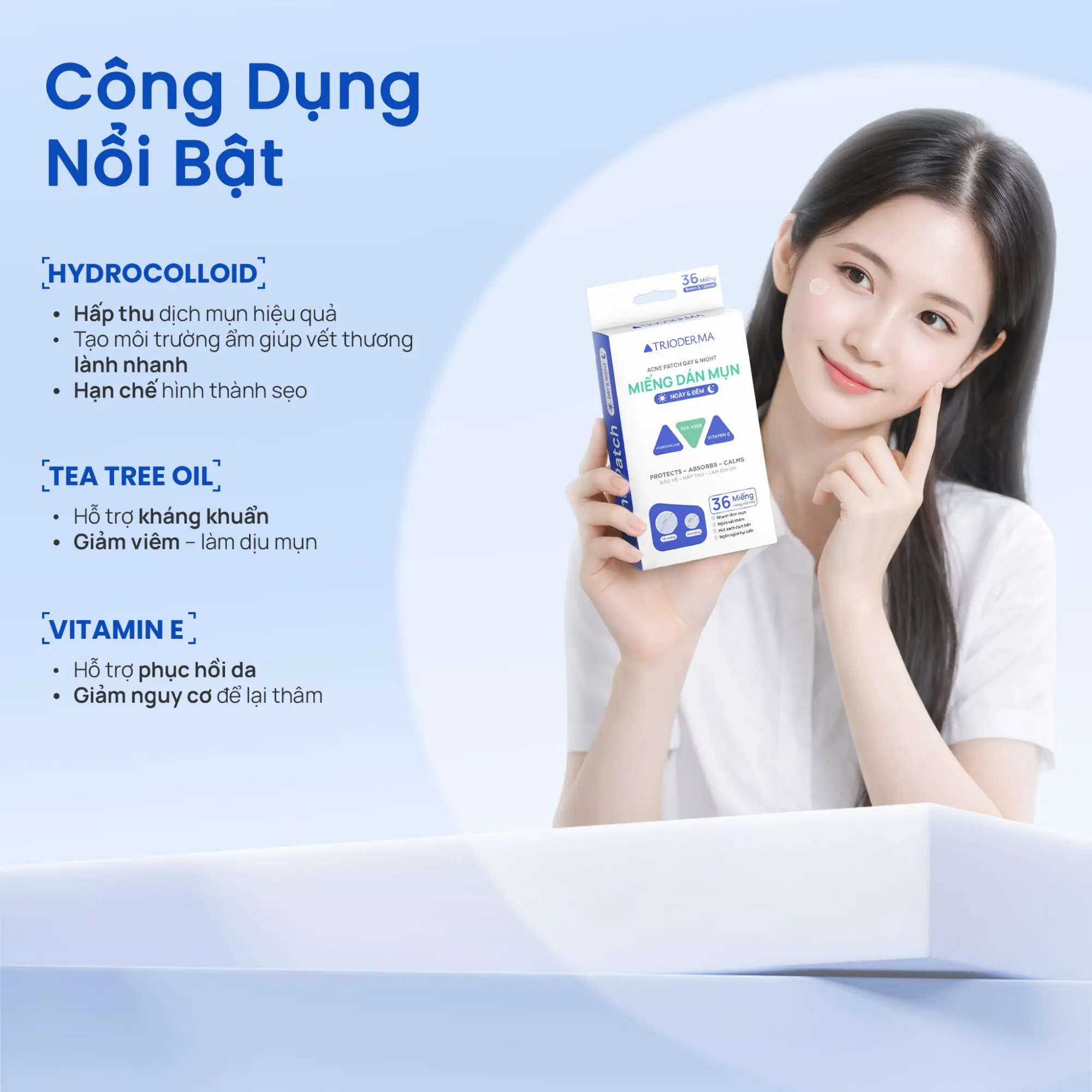Trioderma miếng dán mụn