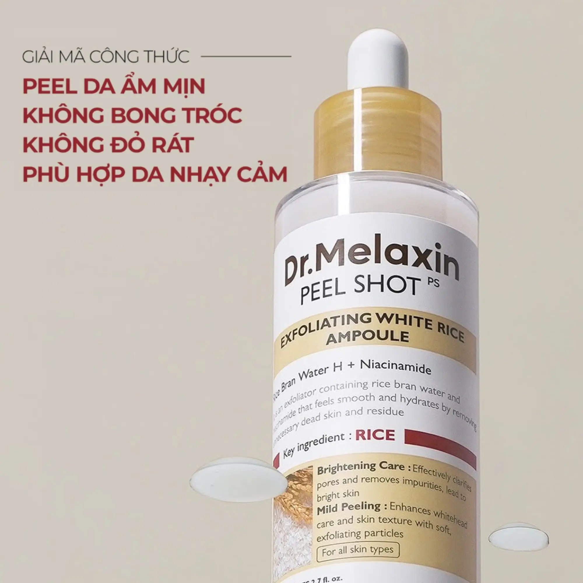 TTBC gạo trắng Dr.Melaxin