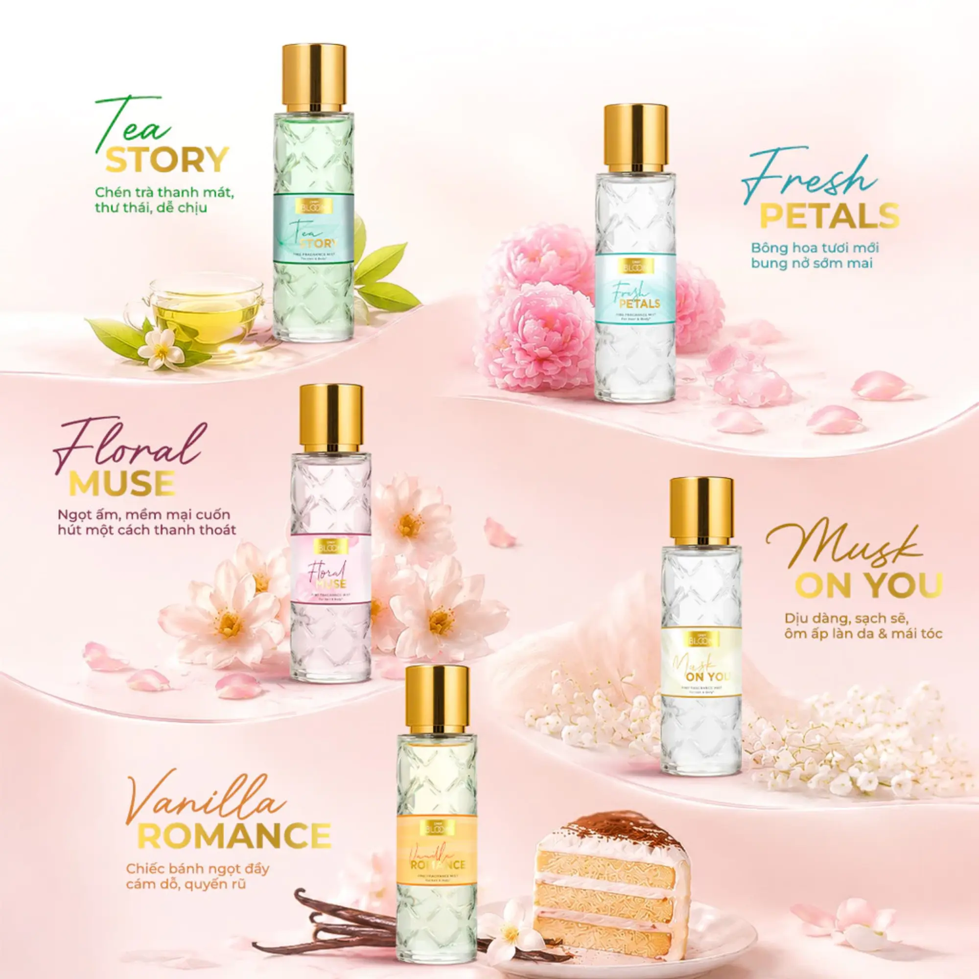 xịt thơm cơ thể và tóc cindy bloom