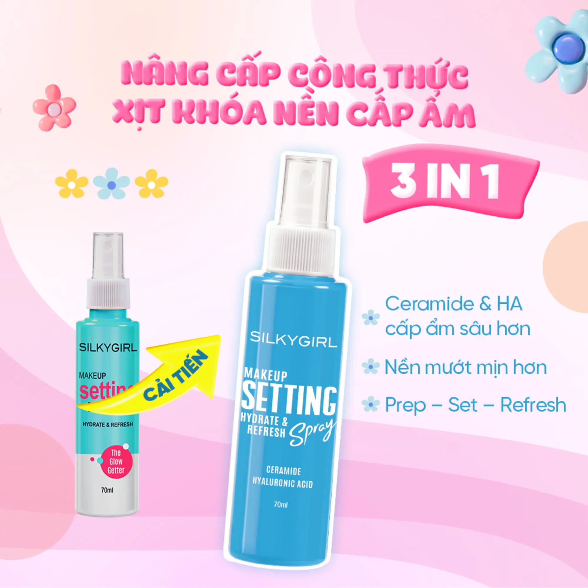 silkygirl khoá nền xanh