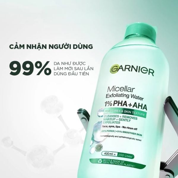 Nước Tẩy Trang Sạch Sâu & Tẩy Tế Bào Chết Garnier Micellar Exfoliating Water