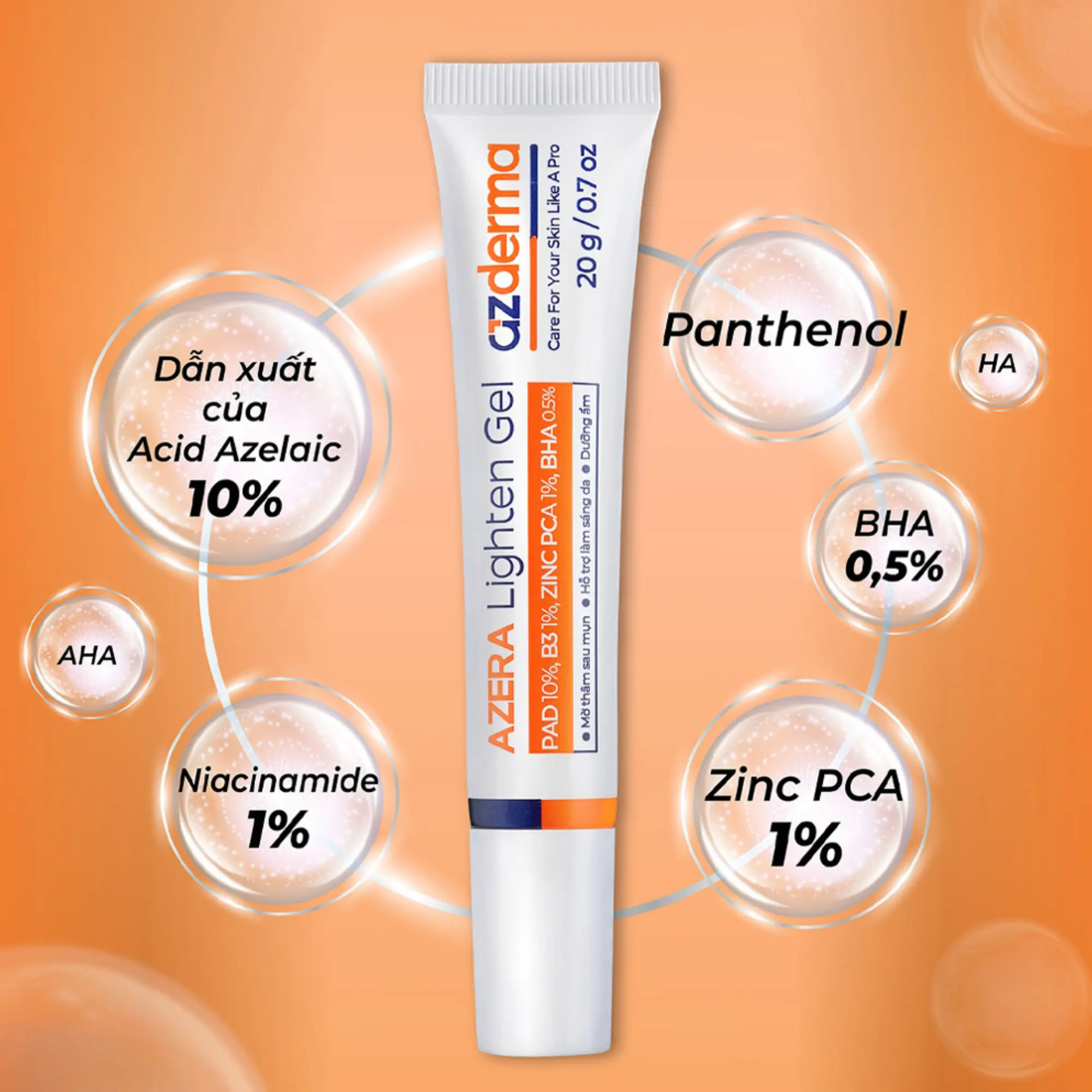 gel dưỡng mờ thâm mụn azderma