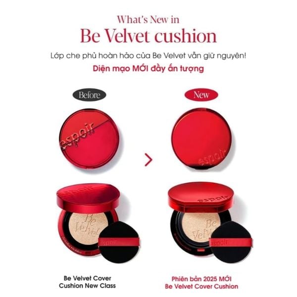 Phấn Nước Espoir Be Velvet Cover Cushion 2025 SPF42 PA++ Special Set