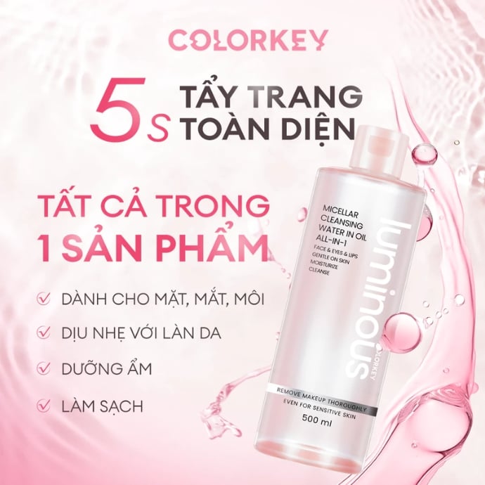 tẩy trang colorkey