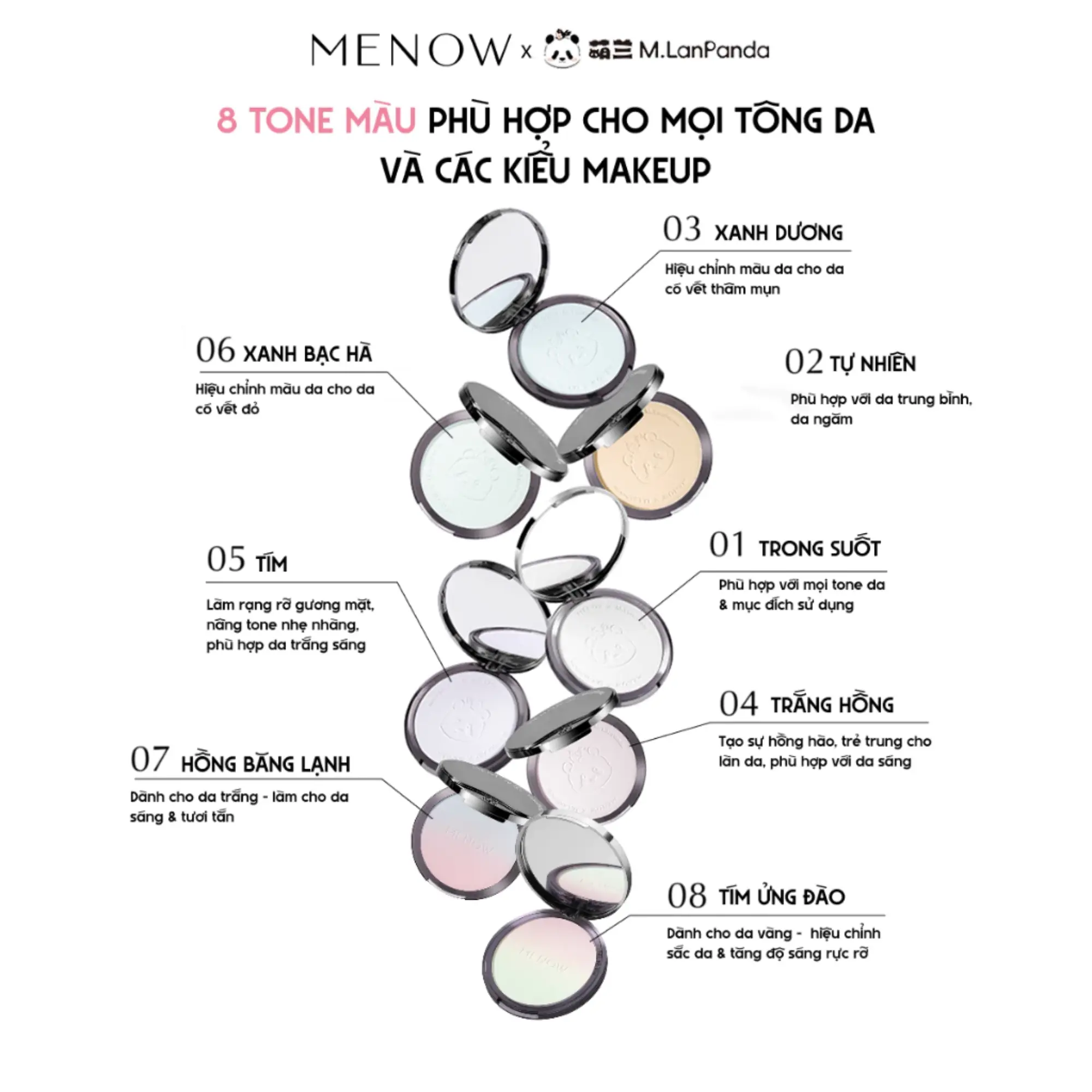 phấn phủ nén menow