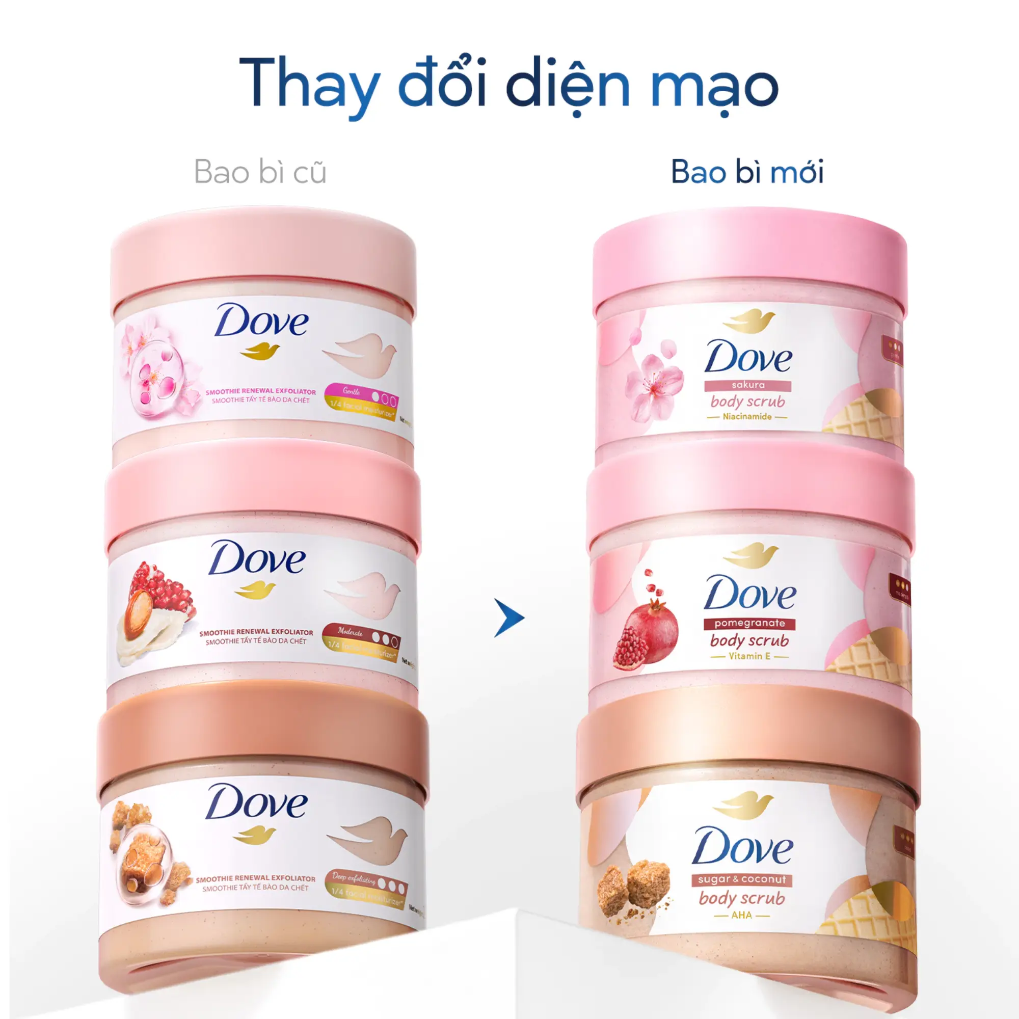 tẩy tế bào chết Dove hoa anh đào