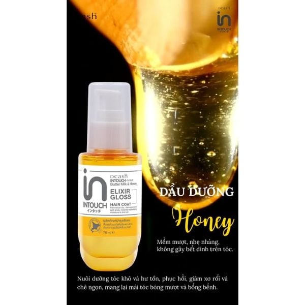 Dầu Dưỡng Tóc Dcash Intouch Butter Milk And Honey Elixir Gloss Hair Coat