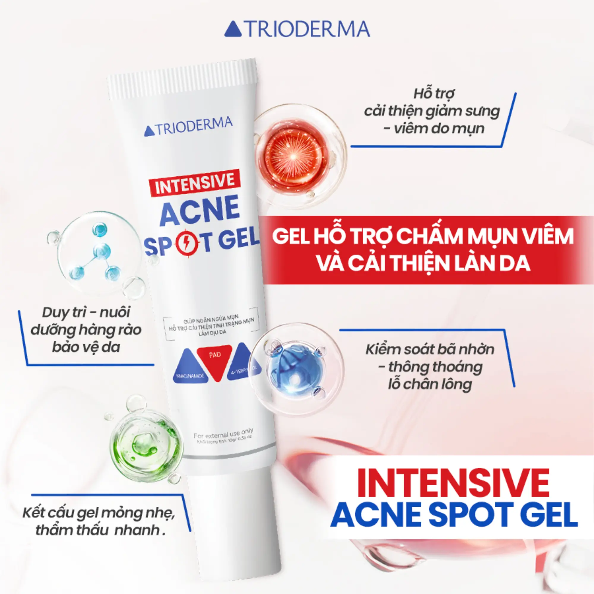 Trioderma chấm mụn viêm
