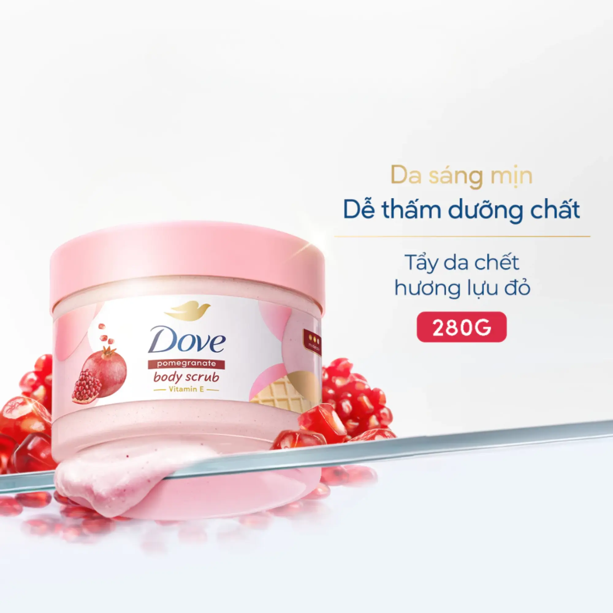 tẩy tế bào chết lựu đỏ Dove