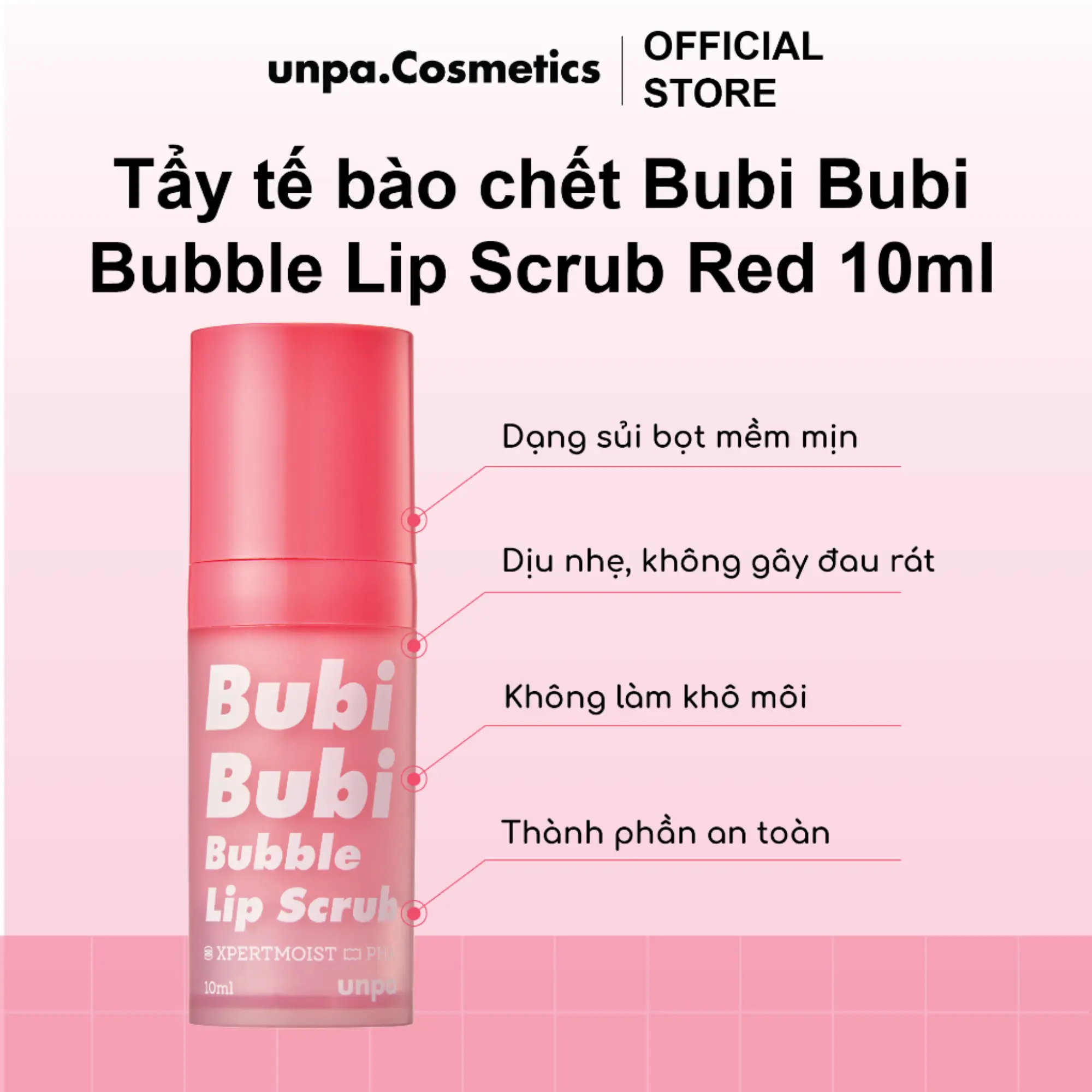 Tẩy Tế Bào Chết Môi Sủi Bọt Unpa