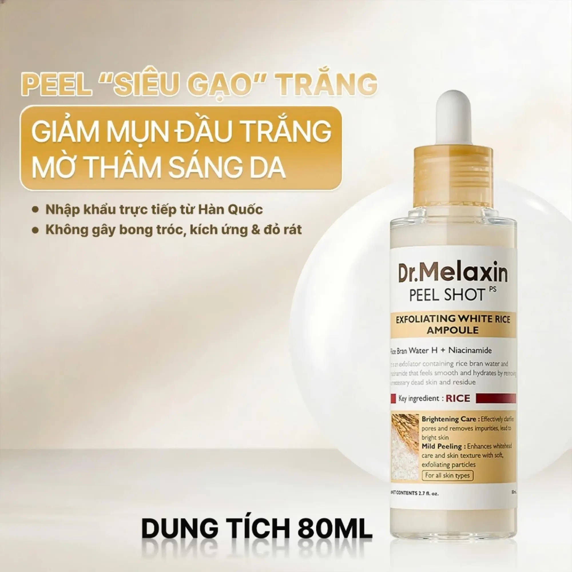 TTBC gạo trắng Dr.Melaxin