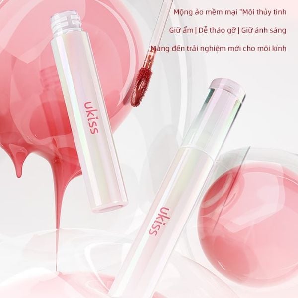 Son Bóng Tráng Gương Ukiss Sparkling Glazed Lip Gloss