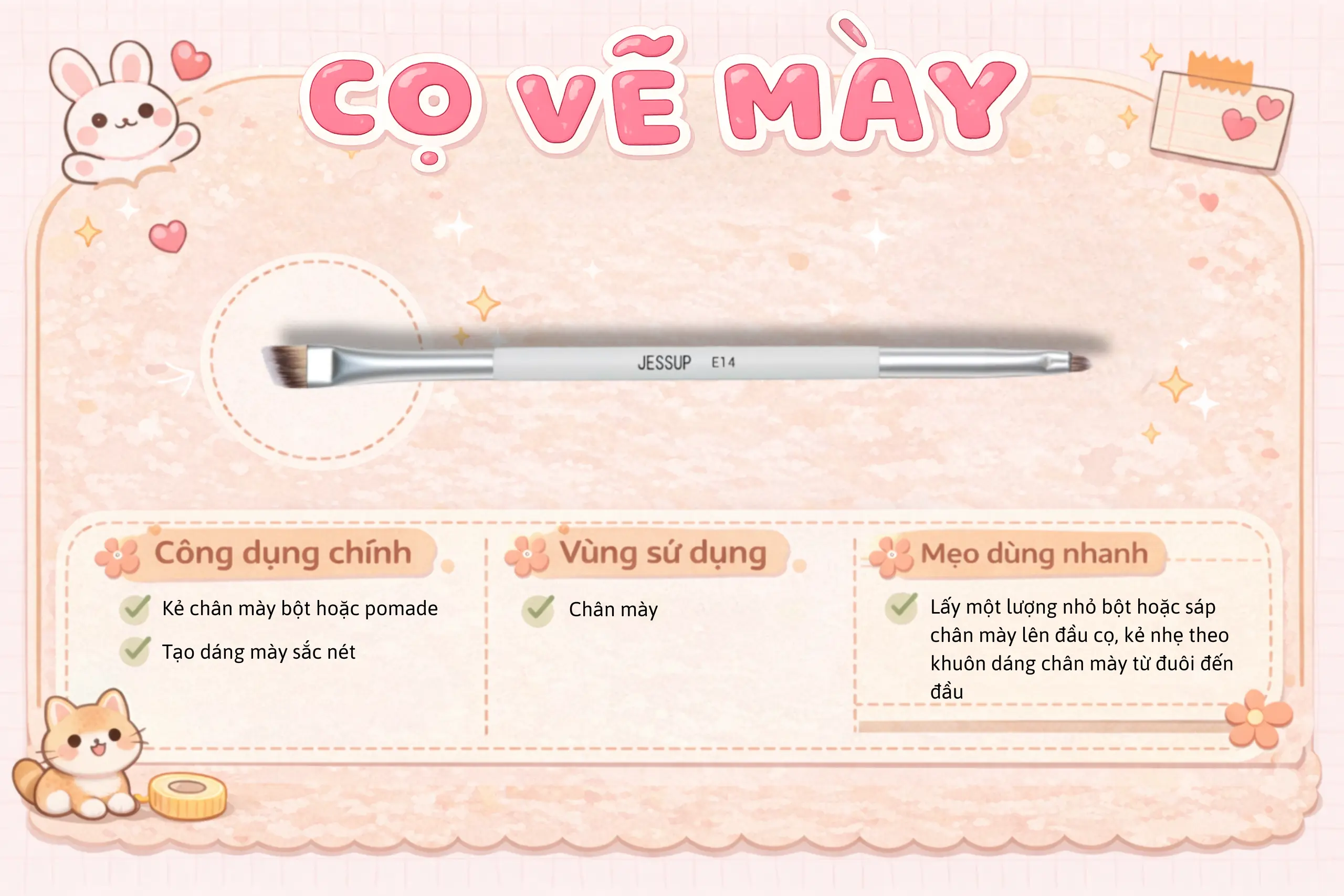 phân biệt cọ trang điểm