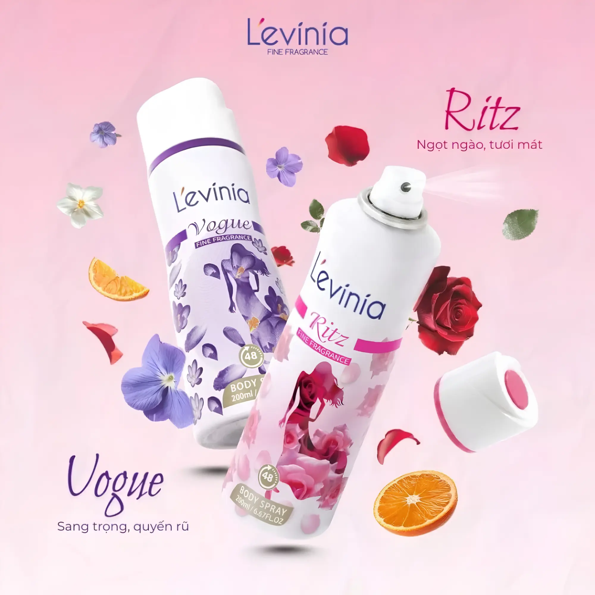 xịt body Levinia