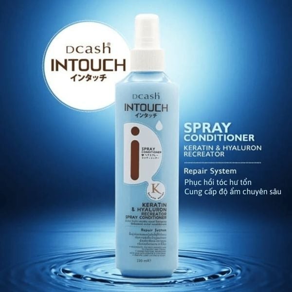Xịt Dưỡng Tóc Dcash Intouch Keratin & Hyaluron Recreator Spray Conditioner