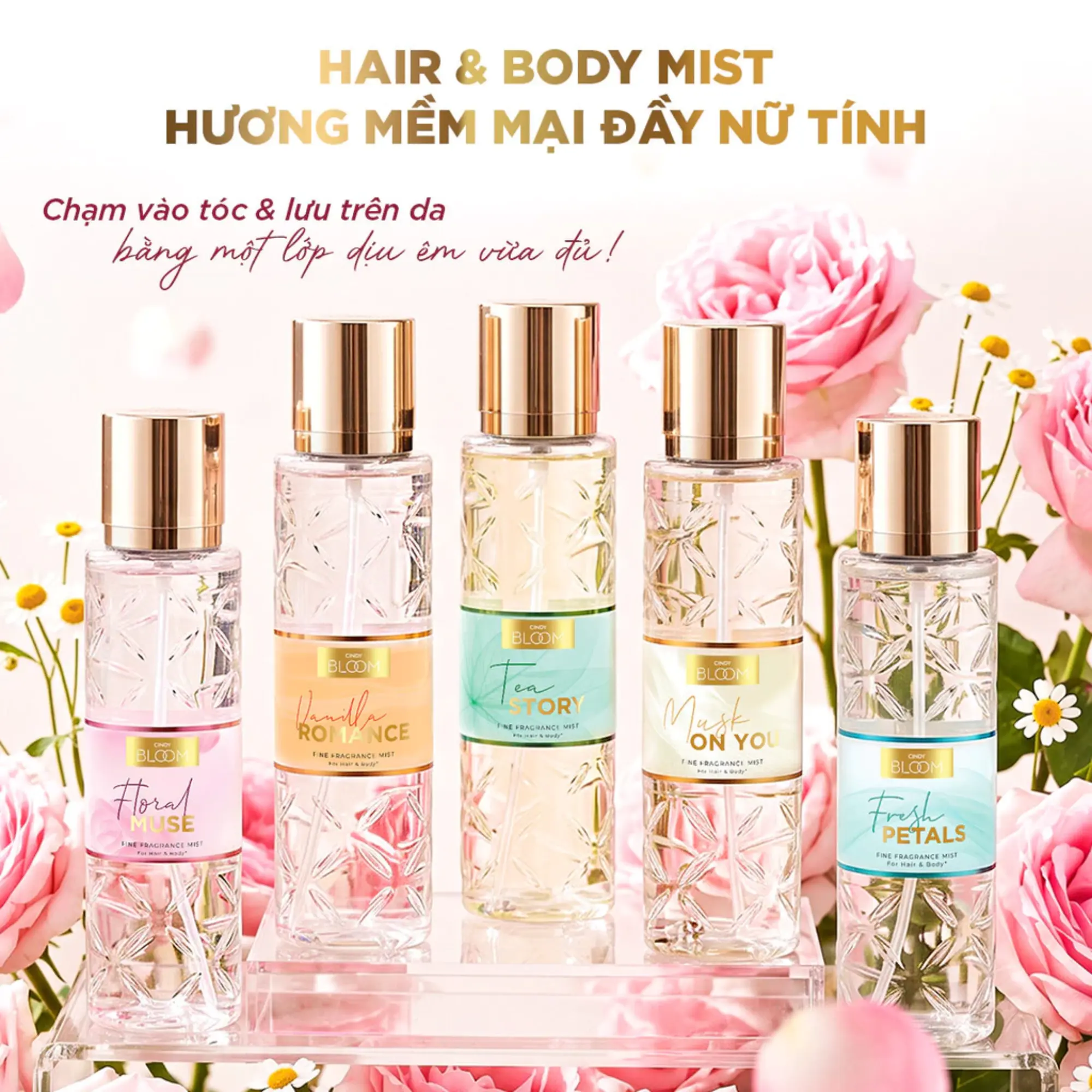 xịt thơm cơ thể và tóc cindy bloom