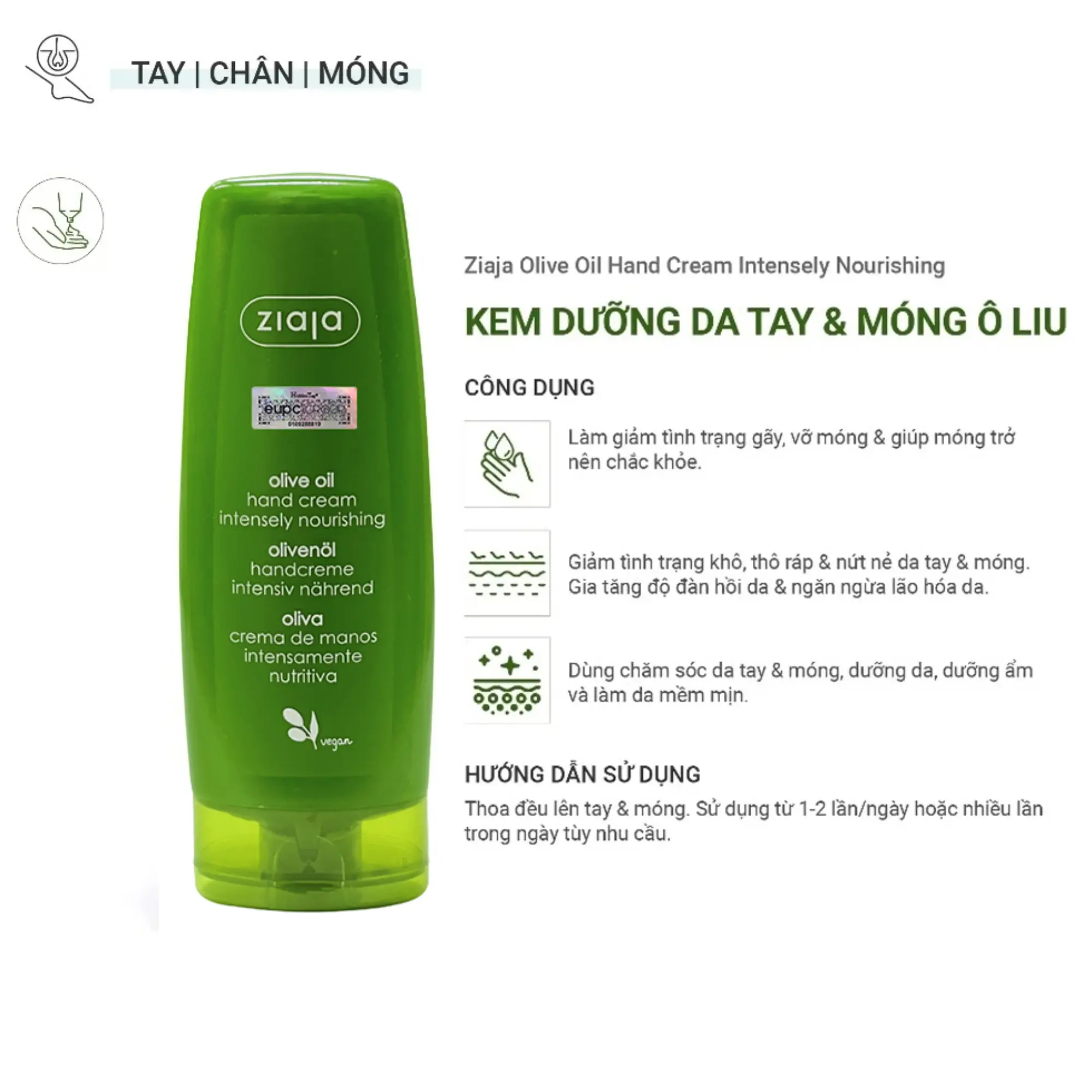 kem dưỡng da tay ziaja