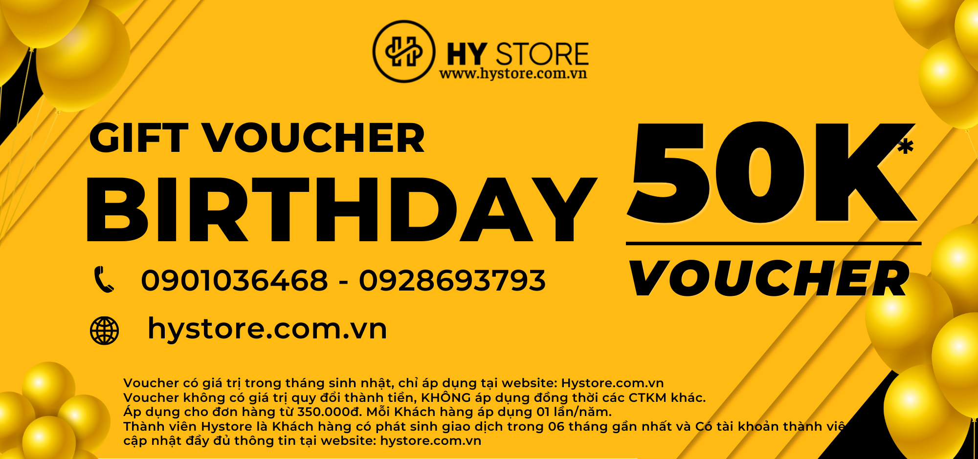 Chương trình ưu đãi thành viên - Gift Voucher Birthday