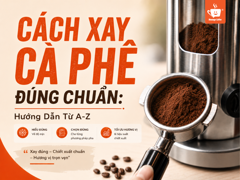 Cách Xay Cà Phê Đúng Chuẩn: Hướng Dẫn Từ A–Z