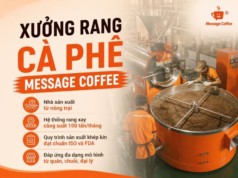 Xưởng Rang Cà Phê Message Coffee: Từ Sản Xuất Đến Đồng Hành Kinh Doanh