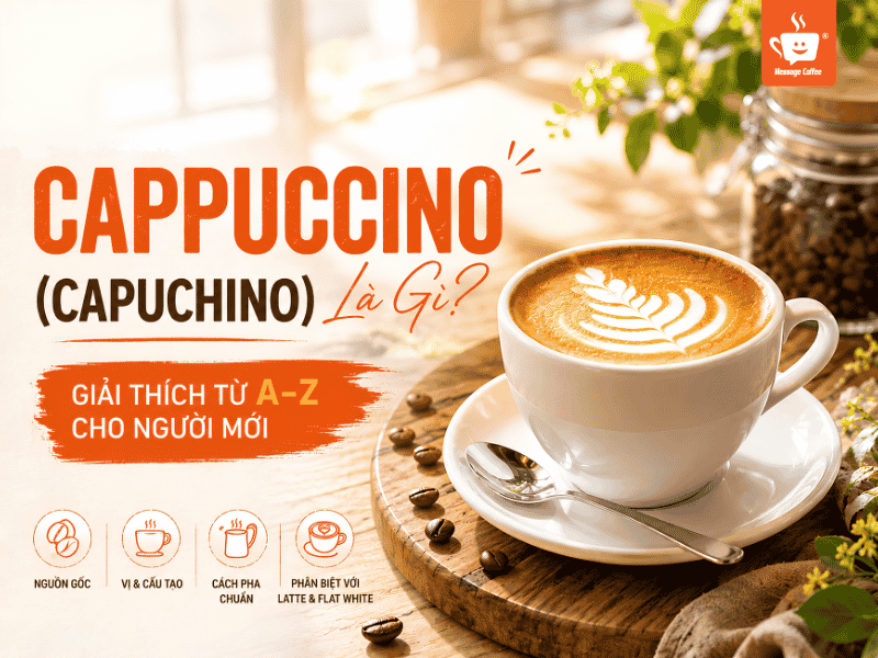 Cappuccino (Capuchino) Là Gì? Giải Thích Từ A–Z Cho Người Mới