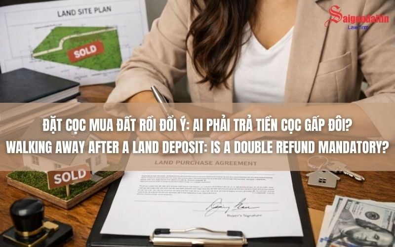 ĐẶT CỌC MUA ĐẤT RỒI ĐỔI Ý: AI PHẢI TRẢ TIỀN CỌC GẤP ĐÔI?