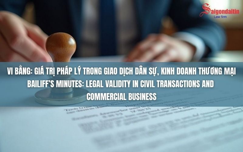 VI BẰNG: GIÁ TRỊ PHÁP LÝ TRONG GIAO DỊCH DÂN SỰ, KINH DOANH THƯƠNG MẠI
