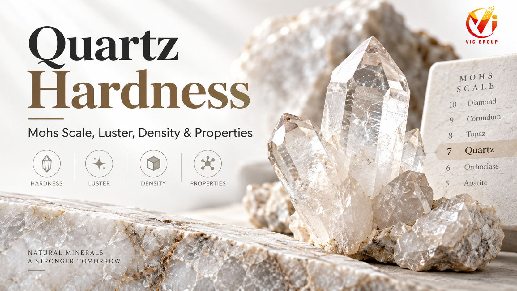 Quartz Hardness: Mohs Scale, Luster, Density & Properties
