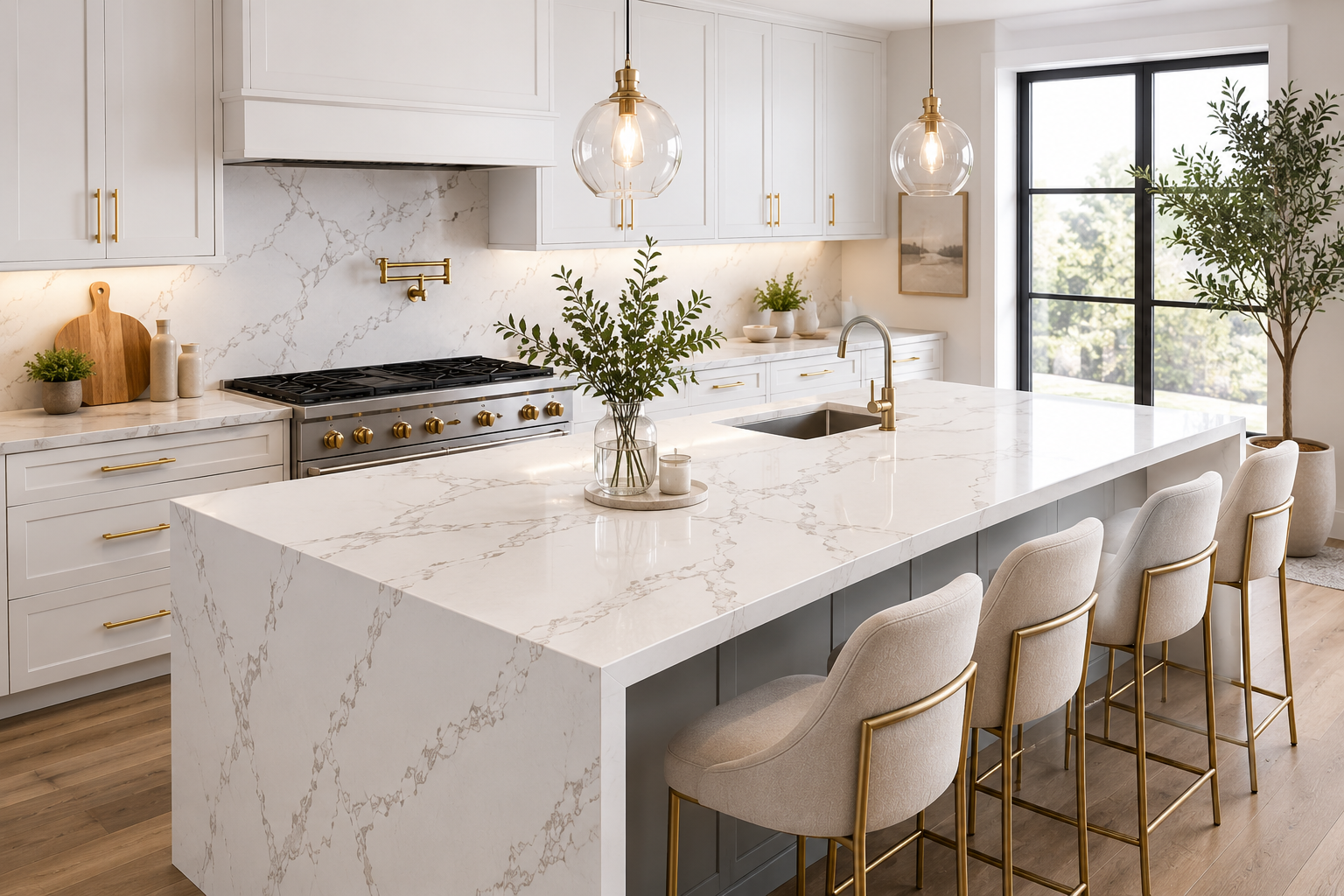 White Calacatta Quartz: The Timeless Heart of Your Modern Home