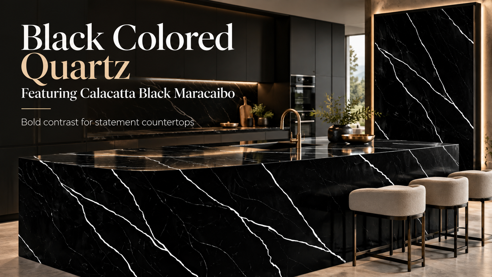 Black Colored Quartz: Colors, Styles & Design Ideas
