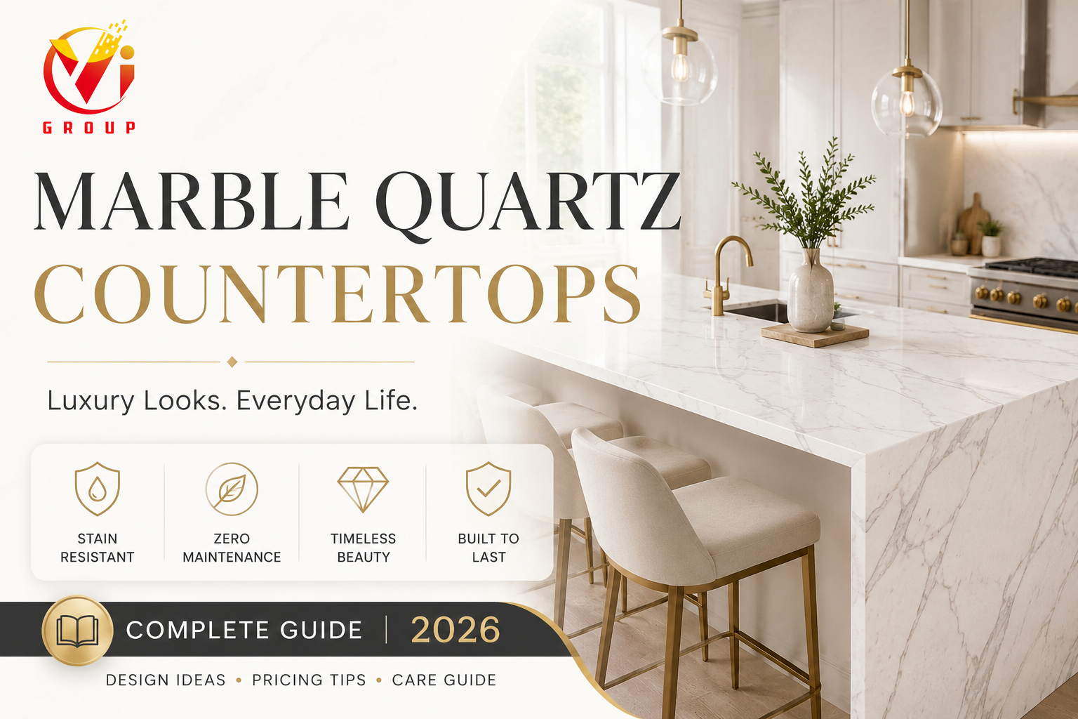 Marble Quartz Countertops: Beautiful Modern Ideas for Your Dream Kitchen