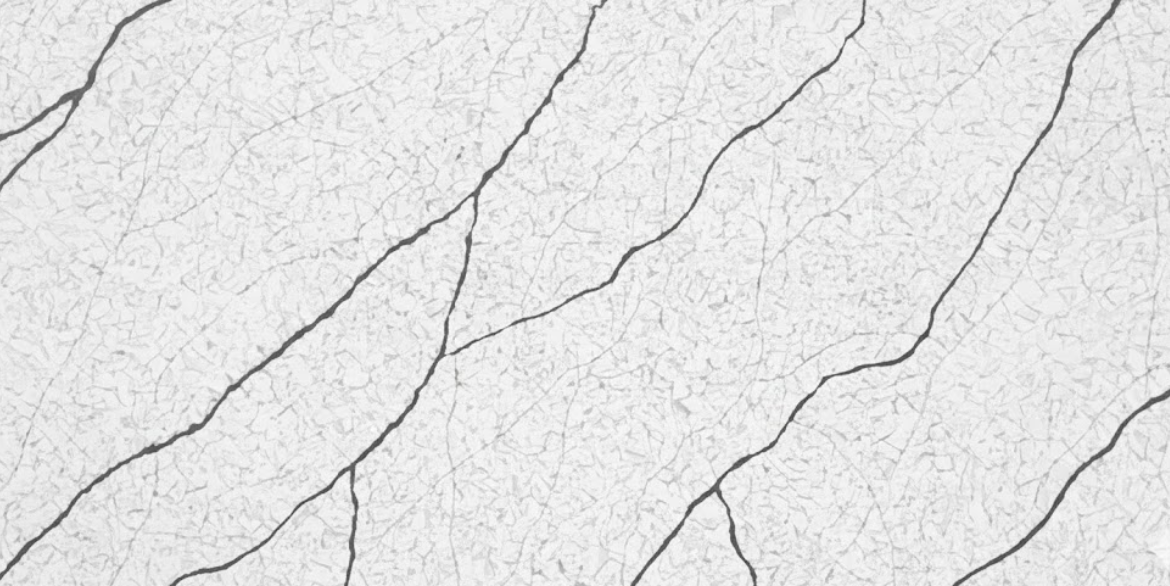 Calacatta Retro features a clean white background with bold, retro-inspired veining that flows in wide, expressive patterns.