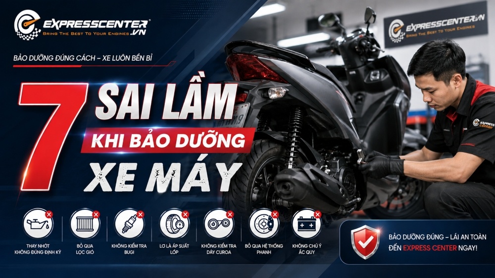 Vì sao xe máy nhanh xuống cấp? 7 sai lầm khi bảo dưỡng xe máy ít ai để ý