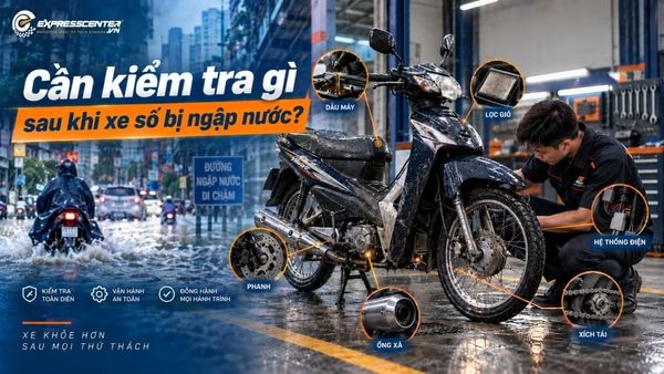 Cần kiểm tra gì sau khi xe số bị ngập nước?